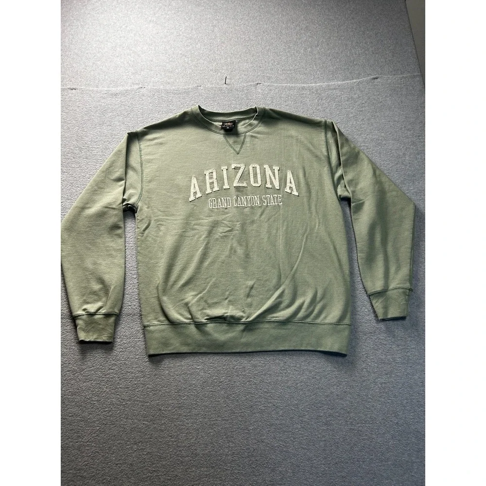 Prairie Mountain Arizona Sweatshirt Mens XL Green‎ Crewneck Pullover